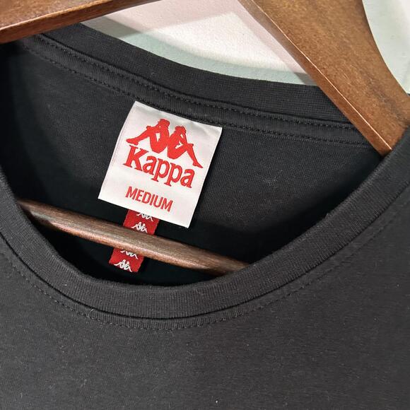 Kappa Logo Streetwear Black Short Sleeve T-Shirt Men’s Medium - Picture 3 of 3